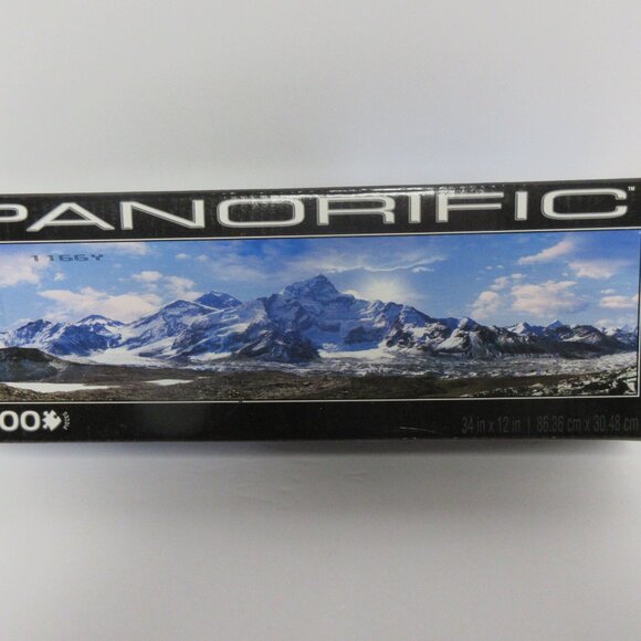 2011 Panorific 1000 Pc Puzzle Mount Everest Sealed 34x12 - Picture 1 of 4